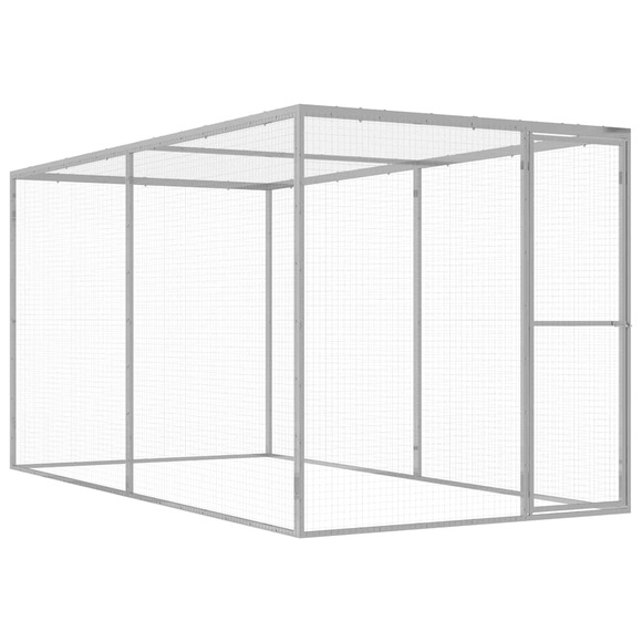 vidaXL Katzenkäfig 3x1,5x1,5 m Verzinkter Stahl