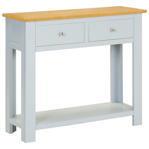 vidaXL Konsolentisch 83x30x73 cm Massivholz Eiche