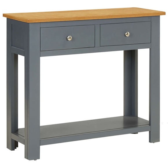 vidaXL Konsolentisch 83x30x73 cm Massivholz Eiche