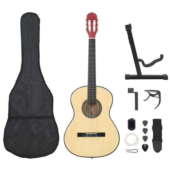 vidaXL 12-tlg. Klassische Gitarre für Anfänger 4/4 39