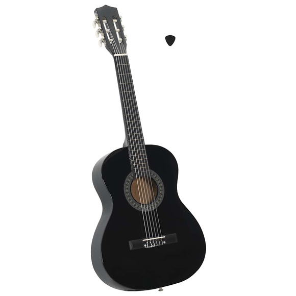 vidaXL Klassikgitarre für Anfänger und Kinder Schwarz 3/4 36