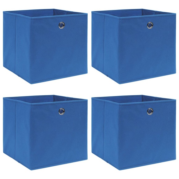 vidaXL Aufbewahrungsboxen 4 Stk. Blau 32×32×32 cm Stoff