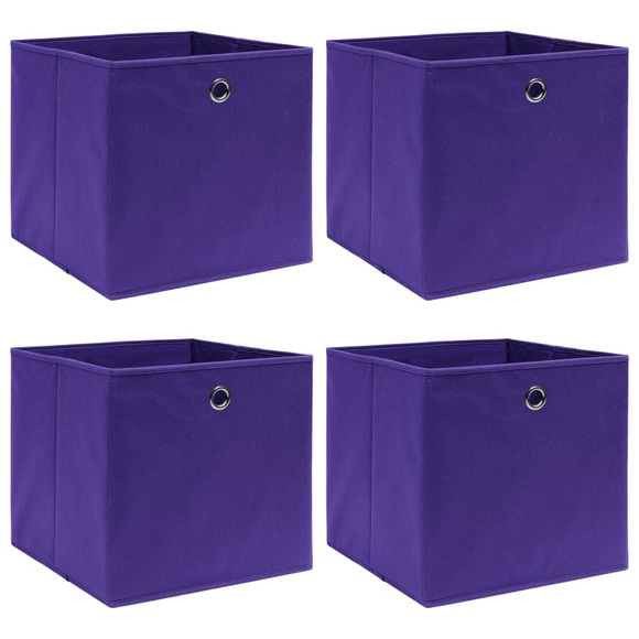 vidaXL Aufbewahrungsboxen 4 Stk. Lila 32×32×32 cm Stoff
