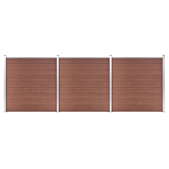 vidaXL Gartenzaun WPC 526x186 cm Braun