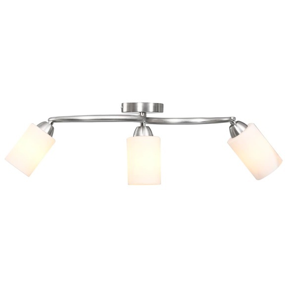 vidaXL Deckenleuchte mit Keramik-Lampenschirmen für 3 E14 Glühlampen