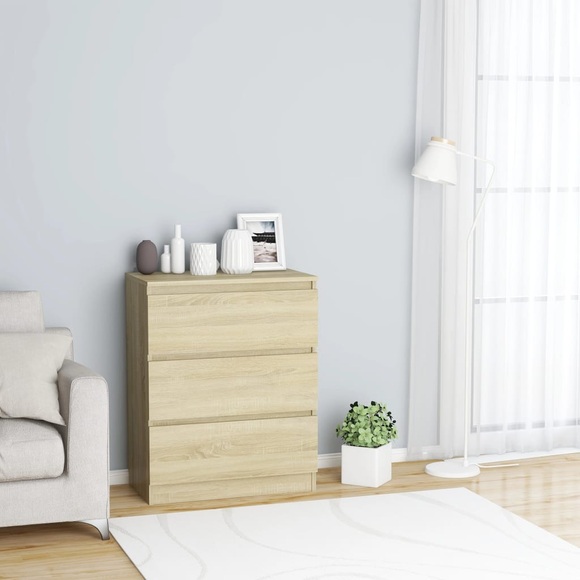 Sideboard Sonoma-Eiche 60x35x76 cm Spanplatte