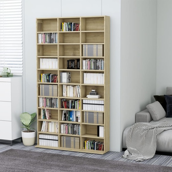CD-Regal Sonoma-Eiche 102x16x177,5 cm Spanplatte