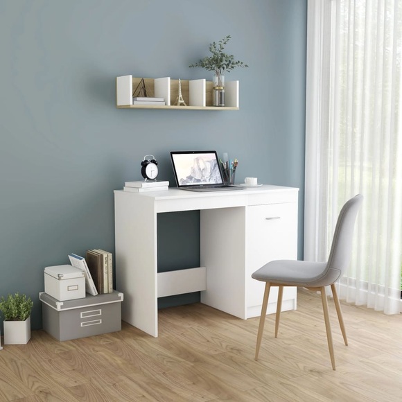 vidaXL Schreibtisch Weiß 100×50×76 cm Spanplatte