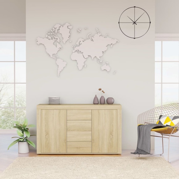 vidaXL Sideboard Sonoma-Eiche 120×36×69 cm Spanplatte