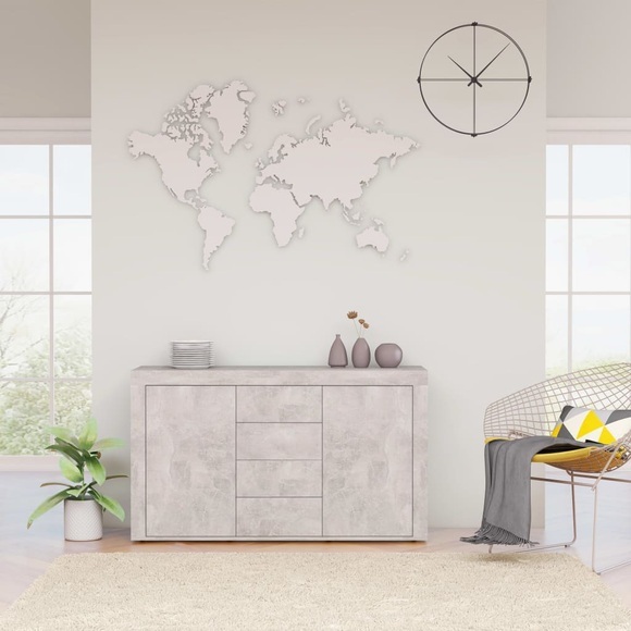 vidaXL Sideboard Betongrau 120×36×69 cm Spanplatte