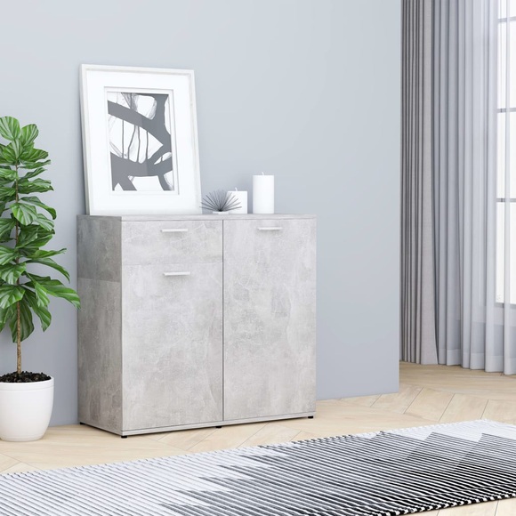 Sideboard Betongrau 80x36x75 cm Spanplatte