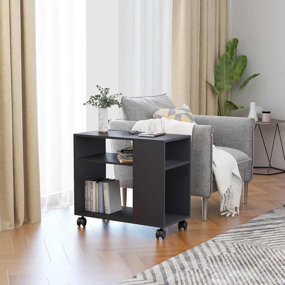 Beistelltisch Grau 70 x 35 x 55 cm Spanplatte