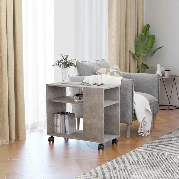 Beistelltisch Betongrau 70 x 35 x 55 cm Spanplatte