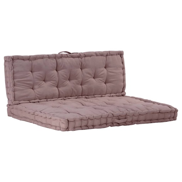 Palettenauflagen 2 Stk. Baumwolle Taupe