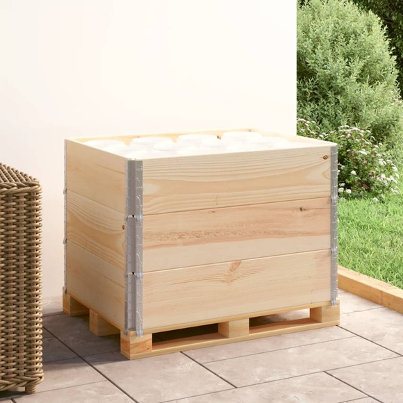 vidaXL Paletten-Aufsatzrahmen 3 Stk. 60×80 cm Kiefern-Massivholz