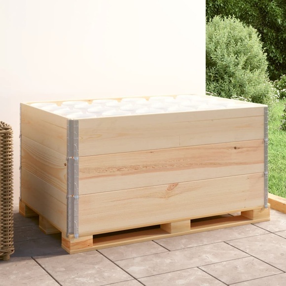 vidaXL Paletten-Aufsatzrahmen 3 Stk. 80×120 cm Kiefern-Massivholz