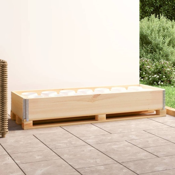 vidaXL Paletten-Aufsatzrahmen 50×150 cm Kiefern-Massivholz