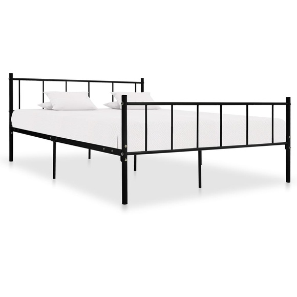 vidaXL Bettgestell Schwarz Metall 180×200 cm