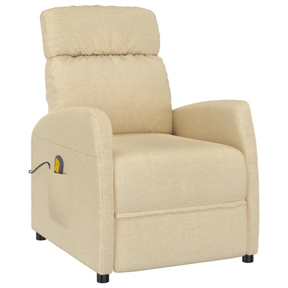 vidaXL Massagesessel Creme Stoff