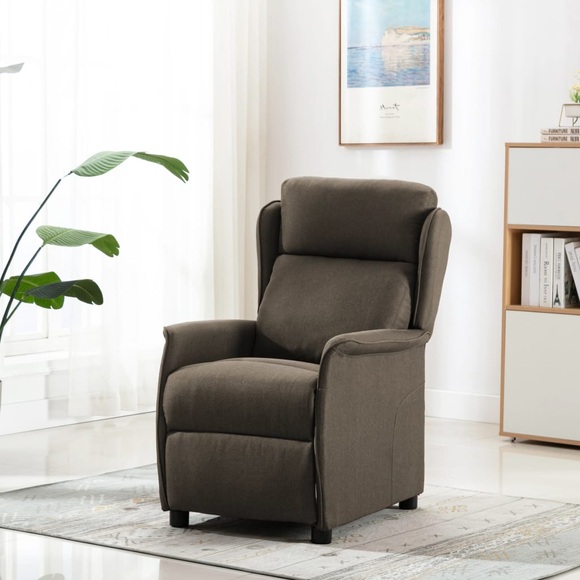 vidaXL Relaxsessel Taupe Stoff