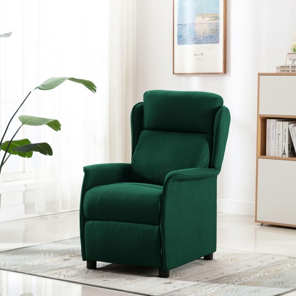 vidaXL Massagesessel Dunkelgrün Stoff
