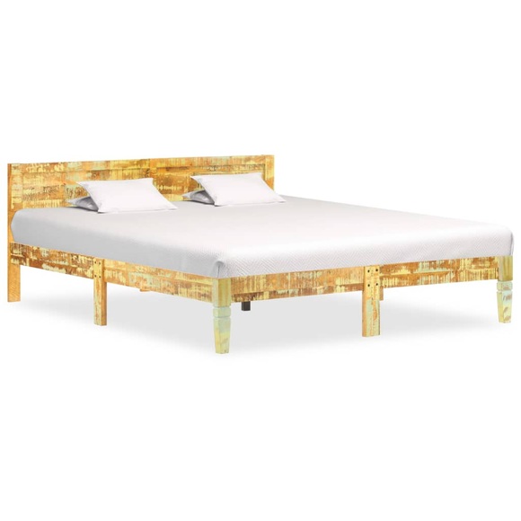 vidaXL Bettgestell Altholz Massiv 180x200 cm
