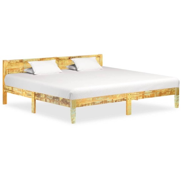 vidaXL Bettgestell Altholz Massiv 200x200 cm