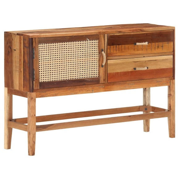 vidaXL Sideboard 118x30x76 cm Altholz Massiv