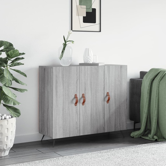 vidaXL Sideboard Grau Sonoma 90x34x80 cm Holzwerkstoff