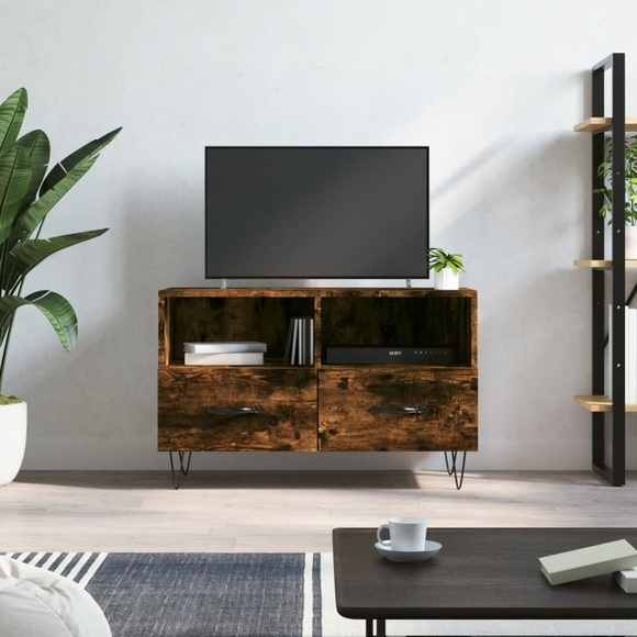 vidaXL TV-Schrank Räuchereiche 80x36x50 cm Holzwerkstoff