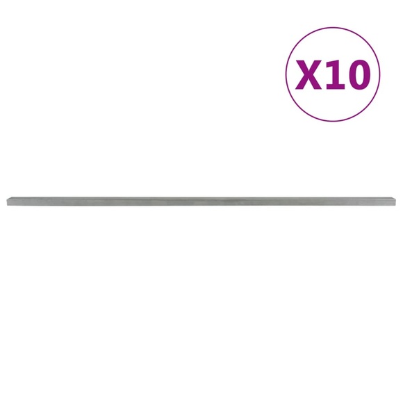 vidaXL Zaunpfosten 10 Stk. Silbern 220 cm Stahl