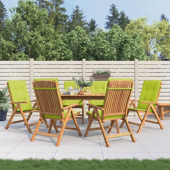 vidaXL Gartenstühle mit Kissen 6 Stk. Massivholz Teak