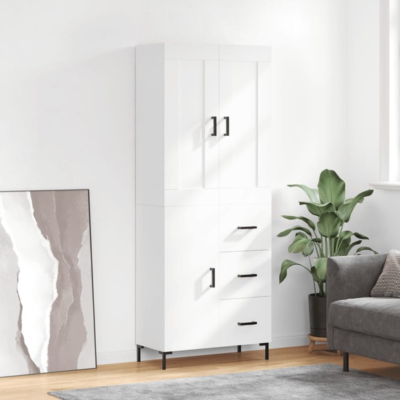 vidaXL Highboard Weiß 69,5x34x180 cm Holzwerkstoff