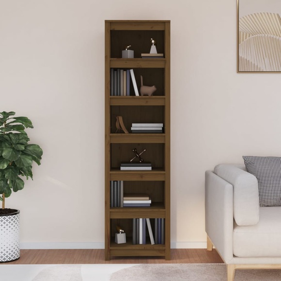 vidaXL Bücherregal Honigbraun 50x35x183 cm Massivholz Kiefer