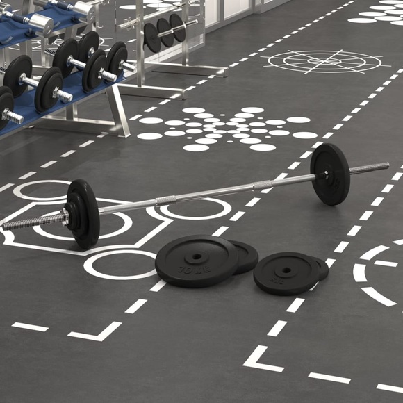 vidaXL Langhantel mit Gewichten 60 kg