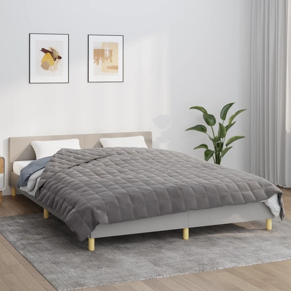 vidaXL Gewichtsdecke Grau 220x235 cm 15 kg Stoff