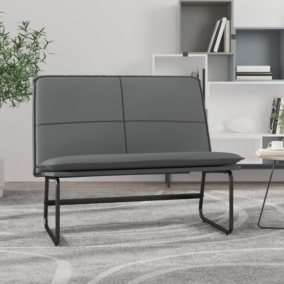 vidaXL Sitzbank Grau 100x75x76 cm Kunstleder