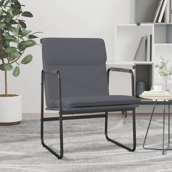 vidaXL Loungesessel Grau 55x64x80 cm Kunstleder