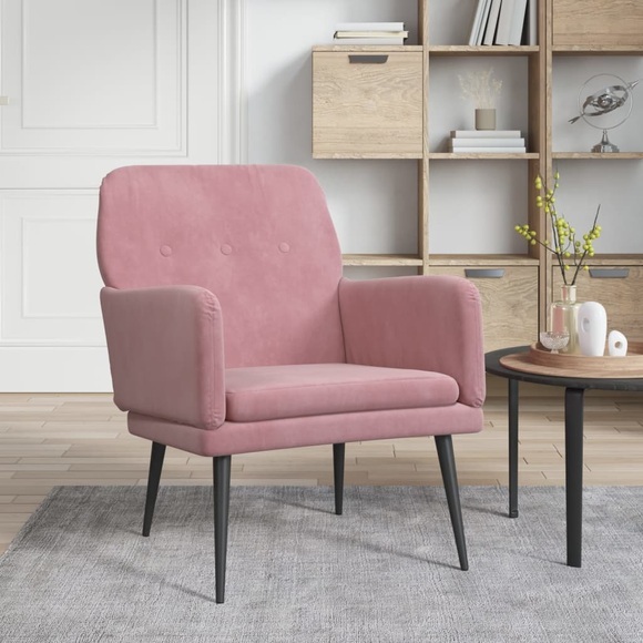 vidaXL Sessel Rosa 62x79x79 cm Samt