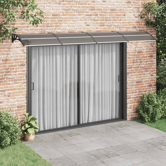 vidaXL Türvordach Schwarz 400x100 cm Polycarbonat
