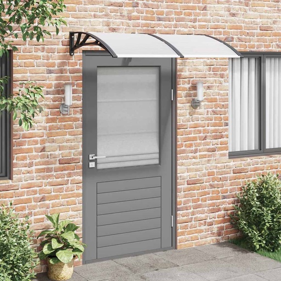 vidaXL Türvordach Schwarz 150x100 cm Polycarbonat