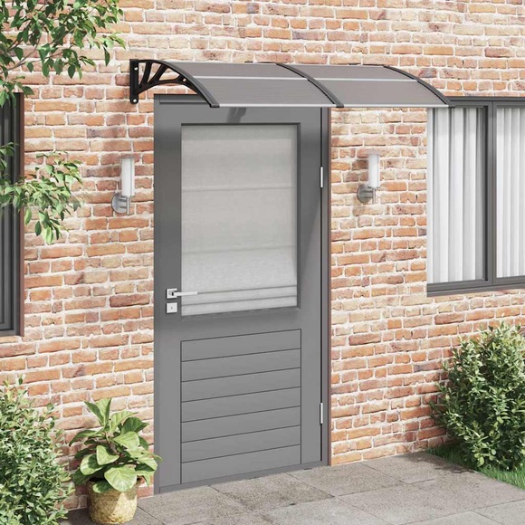 vidaXL Türvordach Schwarz 150x80 cm Polycarbonat