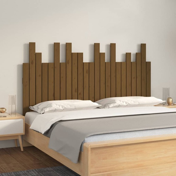 vidaXL Wand-Kopfteil Honigbraun 146,5x3x80 cm Massivholz Kiefer