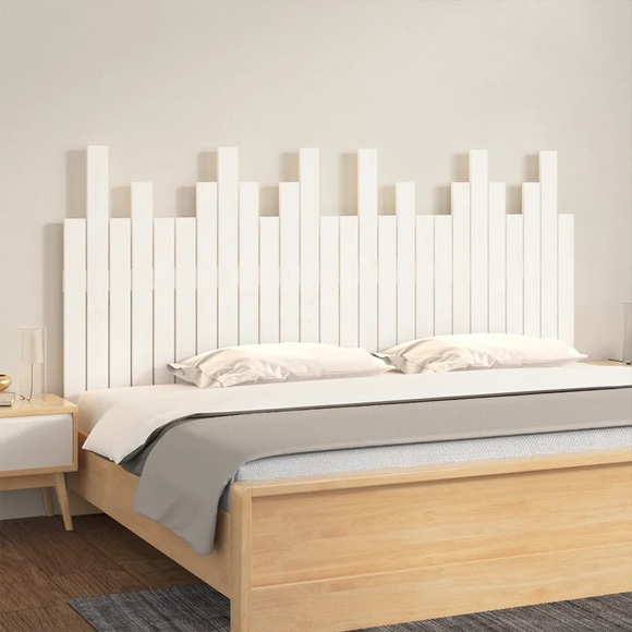 vidaXL Wand-Kopfteil Weiß 166x3x80 cm Massivholz Kiefer