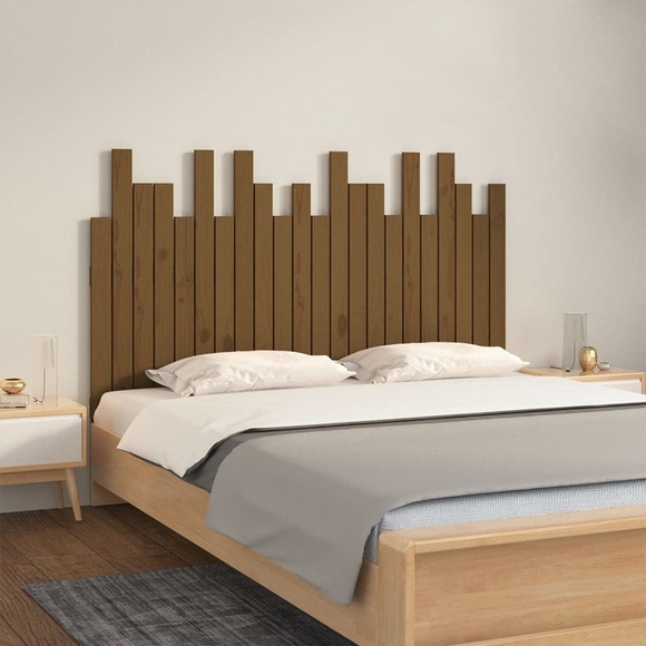 vidaXL Wand-Kopfteil Honigbraun 140x3x80 cm Massivholz Kiefer