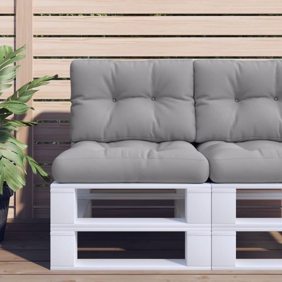 vidaXL Palettenkissen Grau 50x40x12 cm Stoff