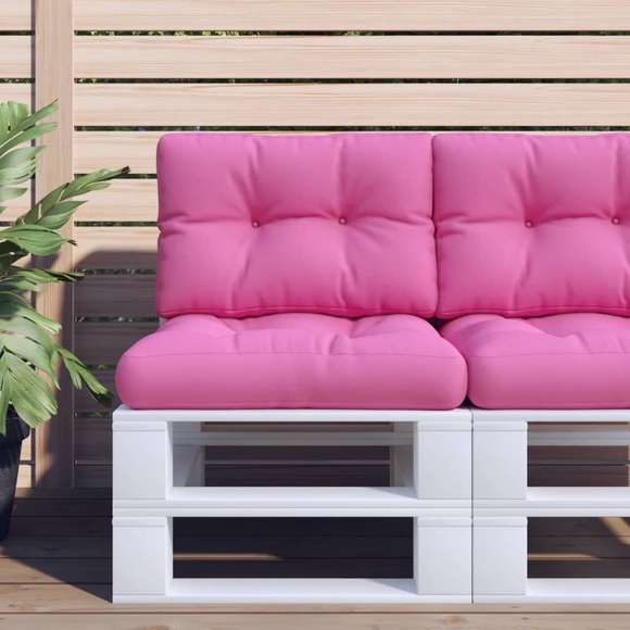 vidaXL Kissen für Palettensofa Rosa 60x40x12 cm Stoff