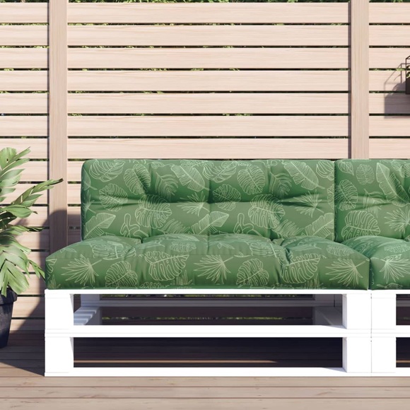 vidaXL Kissen für Palettensofa Blattmuster 120x40x12 cm Stoff