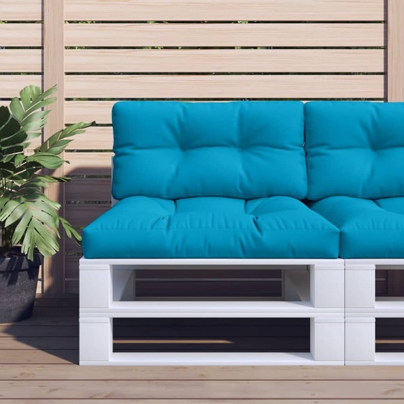 vidaXL Palettenkissen Hellblau 80x40x12 cm Stoff