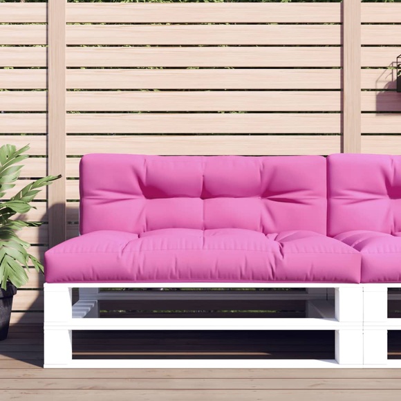 vidaXL Kissen für Palettensofa 2 Stk. Rosa Stoff